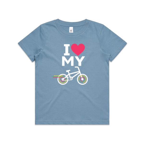 I 🩷 my BMX bike – Kids tee (ages 2-16) Thumbnail